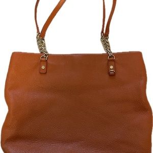 Michael Kors, leather purse pumpkin orange.
